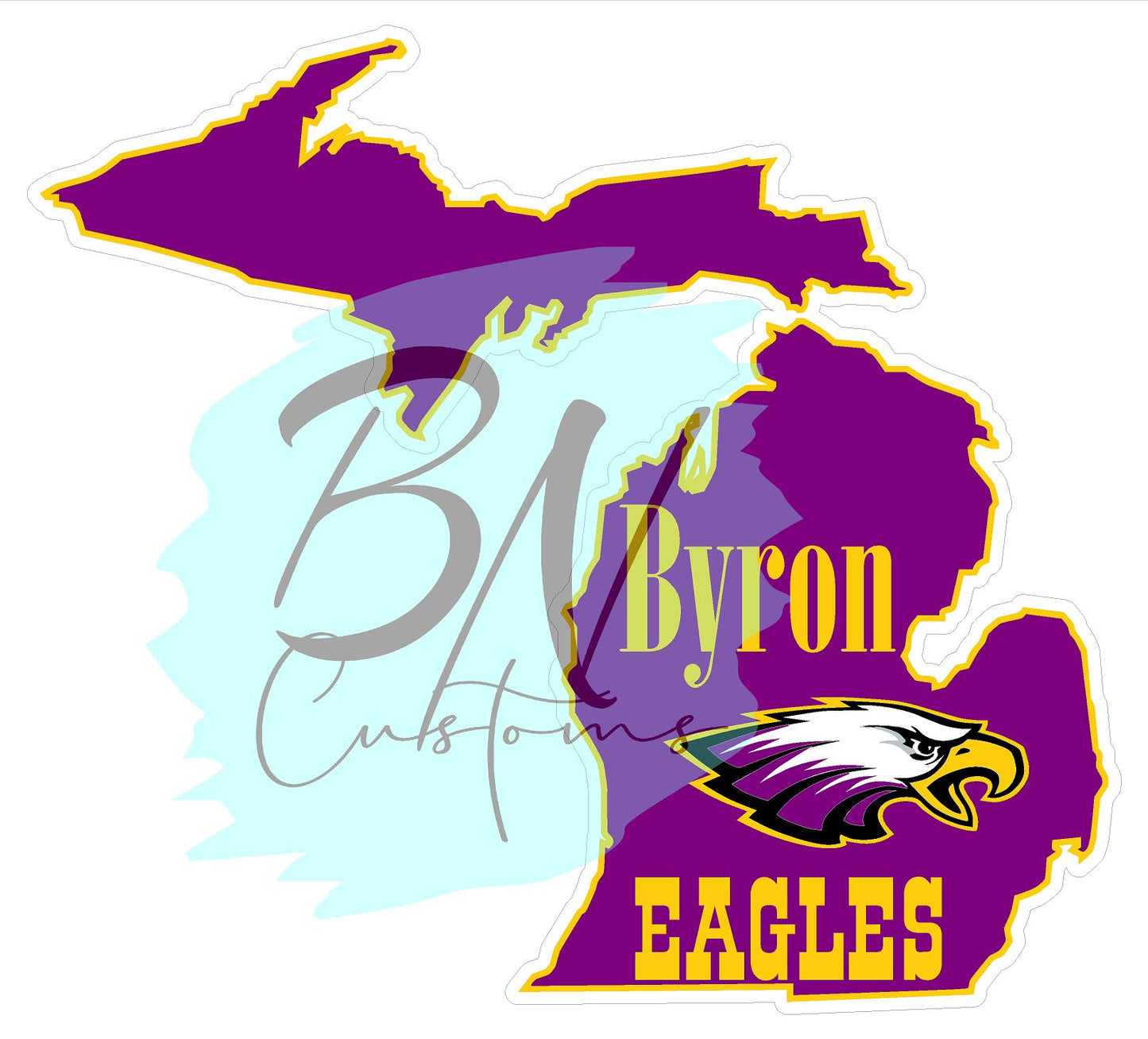 Byron Eagles State of Michigan Decal