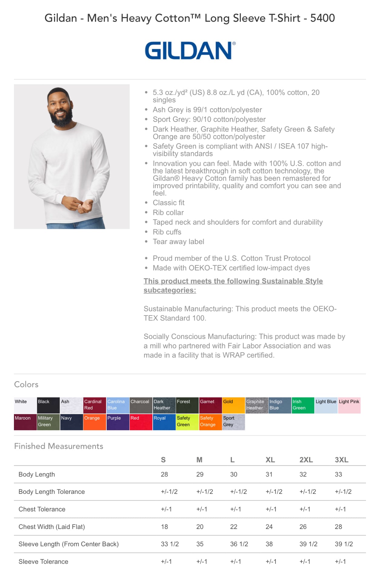 APIS - Gildan Heavy Cotton Long Sleeve