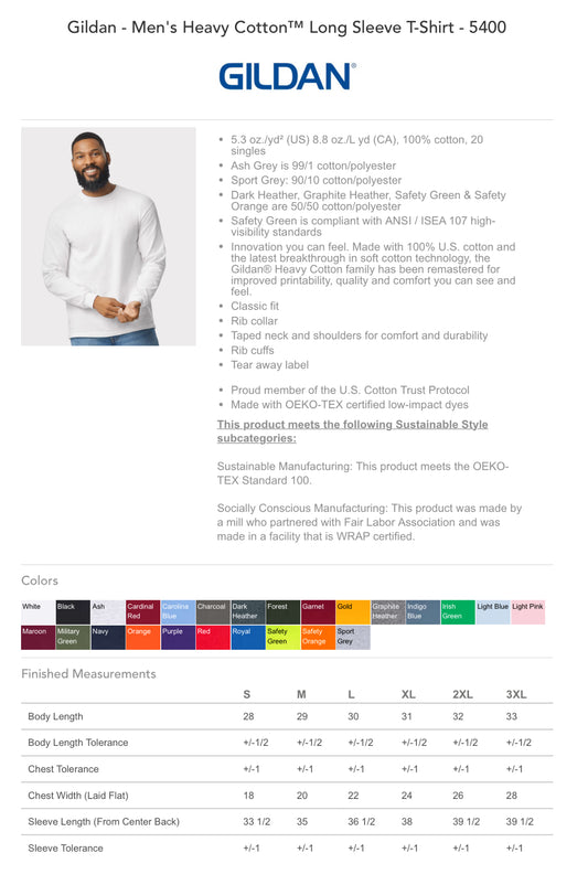 APIS - Gildan Heavy Cotton Long Sleeve