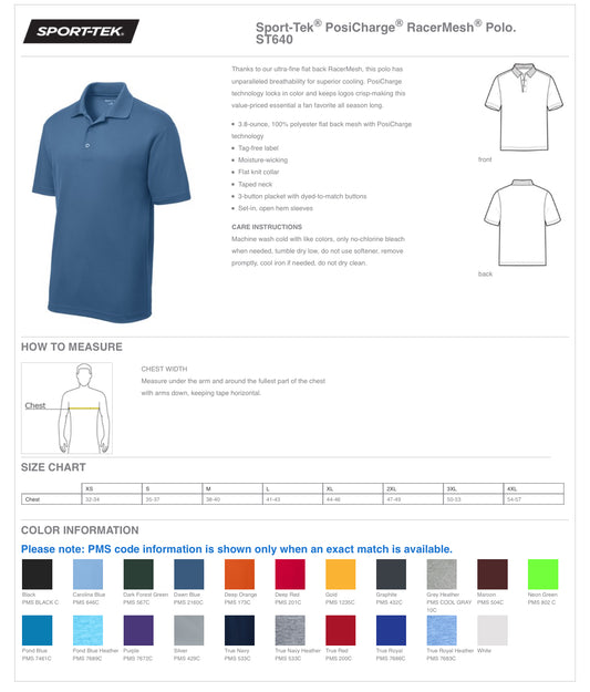 APIS - SPORT TEK PosiCharge Racermesh Polo