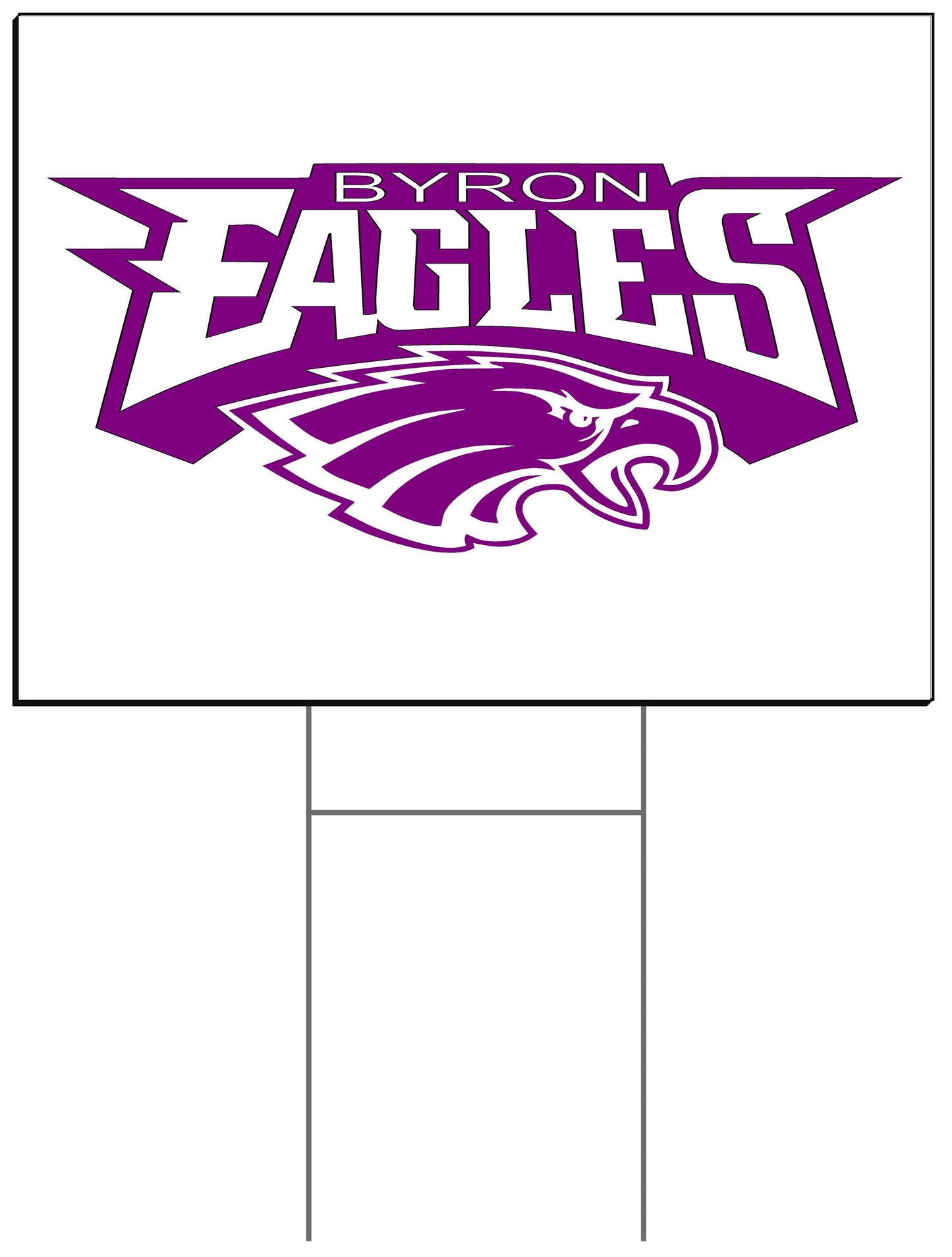 Personalized Byron Coroplast Yard Sign with Stake