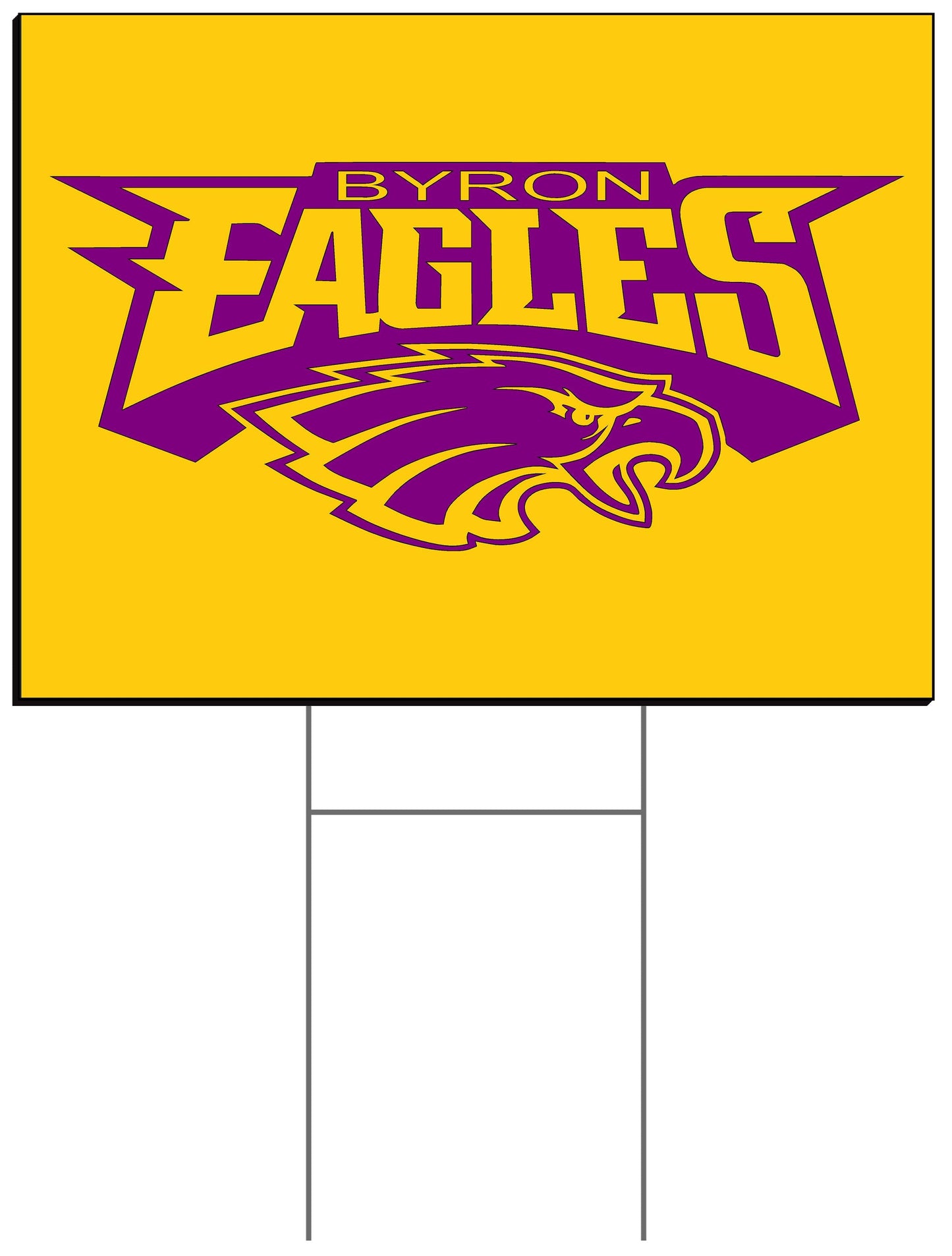Personalized Byron Coroplast Yard Sign with Stake