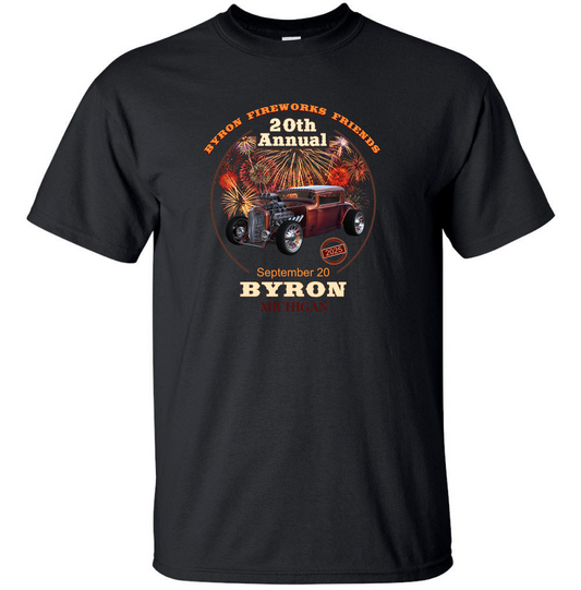 Byron Fireworks Friends 20th Annual Car Show T-Shirt