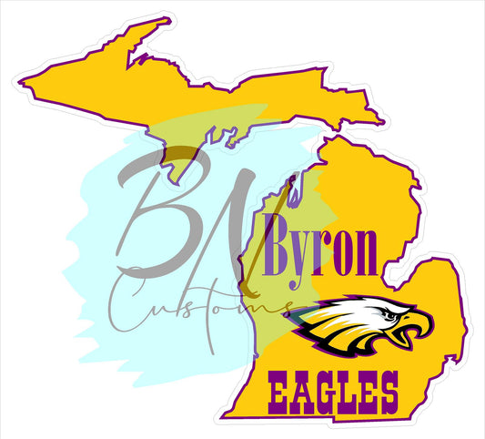 Byron Eagles State of Michigan Decal