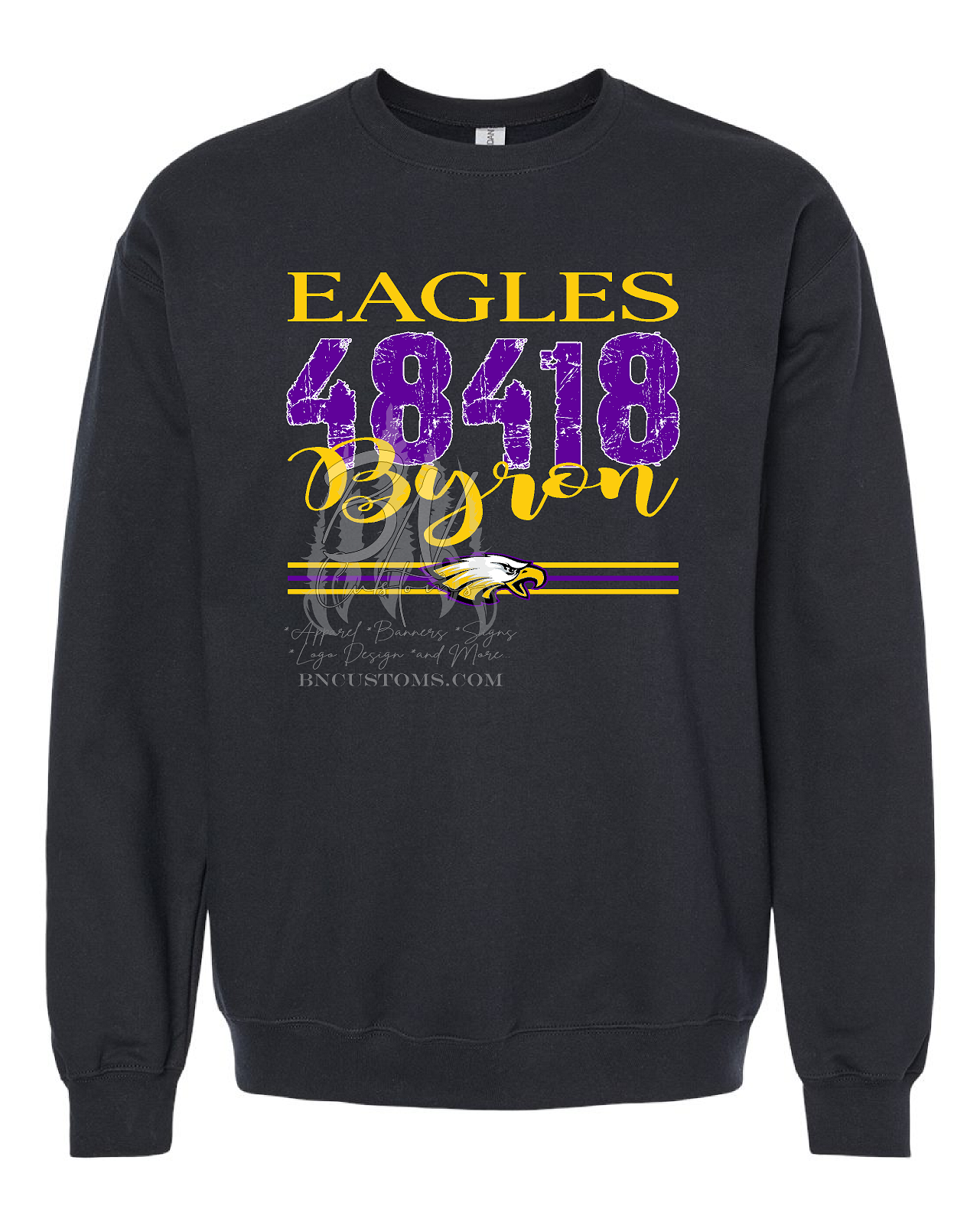 Byron Eagles Adult Crewneck (ZIP CODE)