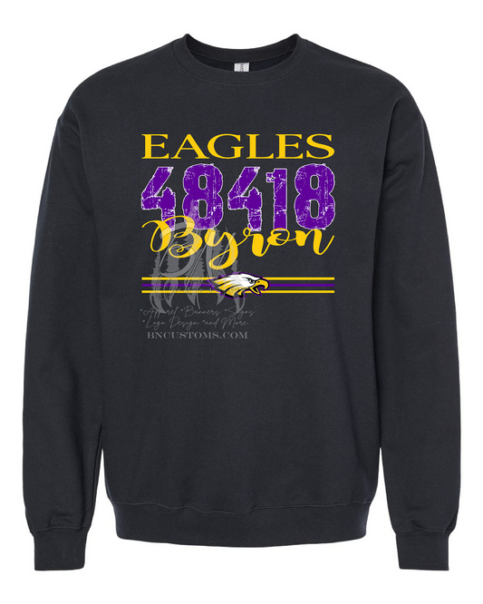 Byron Eagles Adult Crewneck (ZIP CODE)