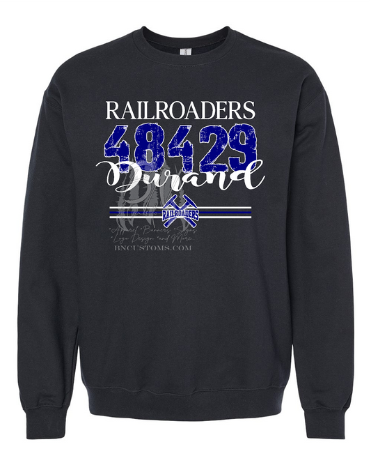 Durand Railroaders Adult Crewneck (ZIP CODE)