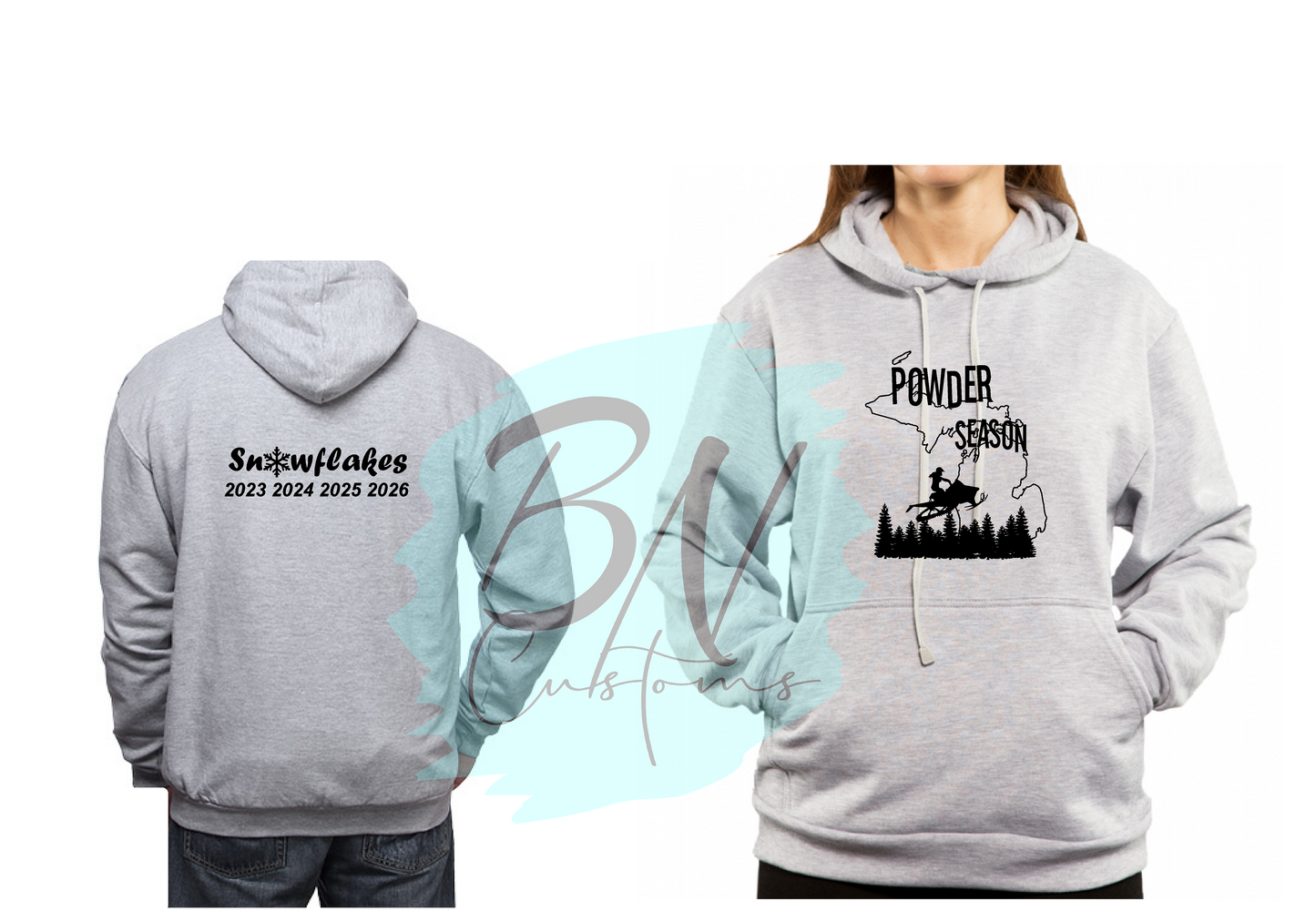 Michigan Snowflakes Powder Season Hoodie