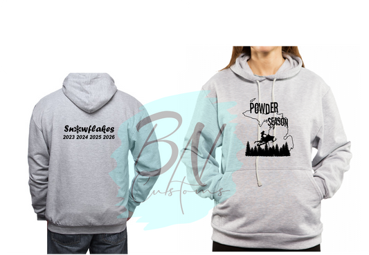 Michigan Snowflakes Powder Season Hoodie