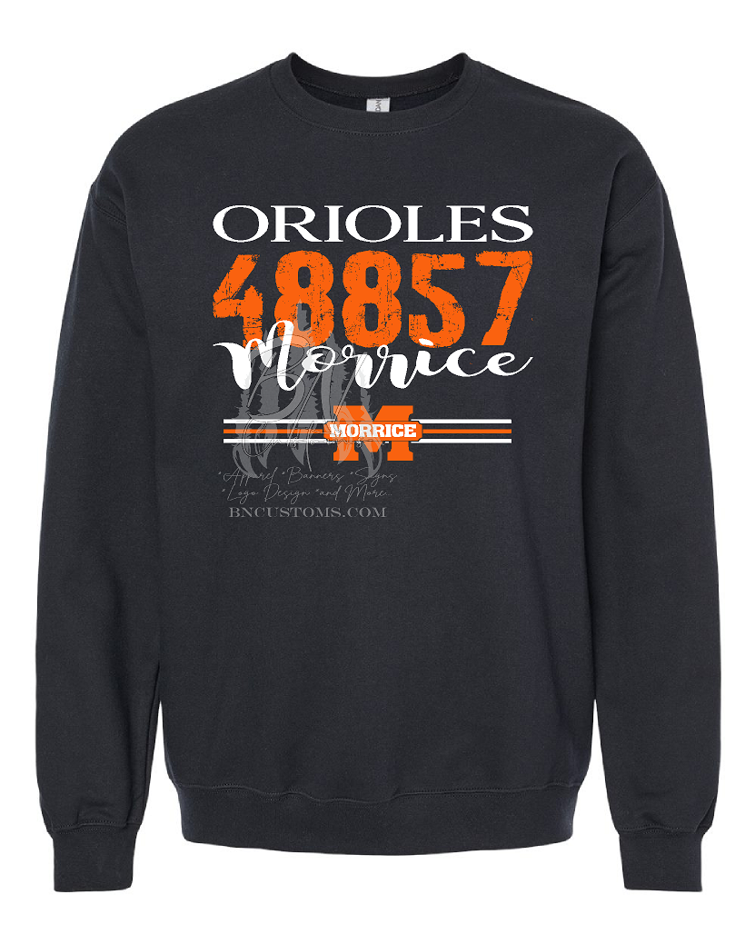 Morrice Orioles Adult Crewneck (ZIP CODE)