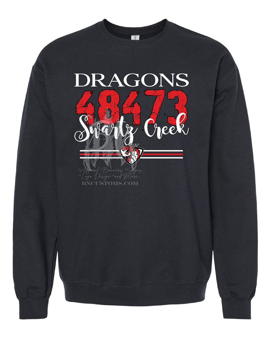 Swartz Creek Dragons Adult Crewneck (ZIP CODE)