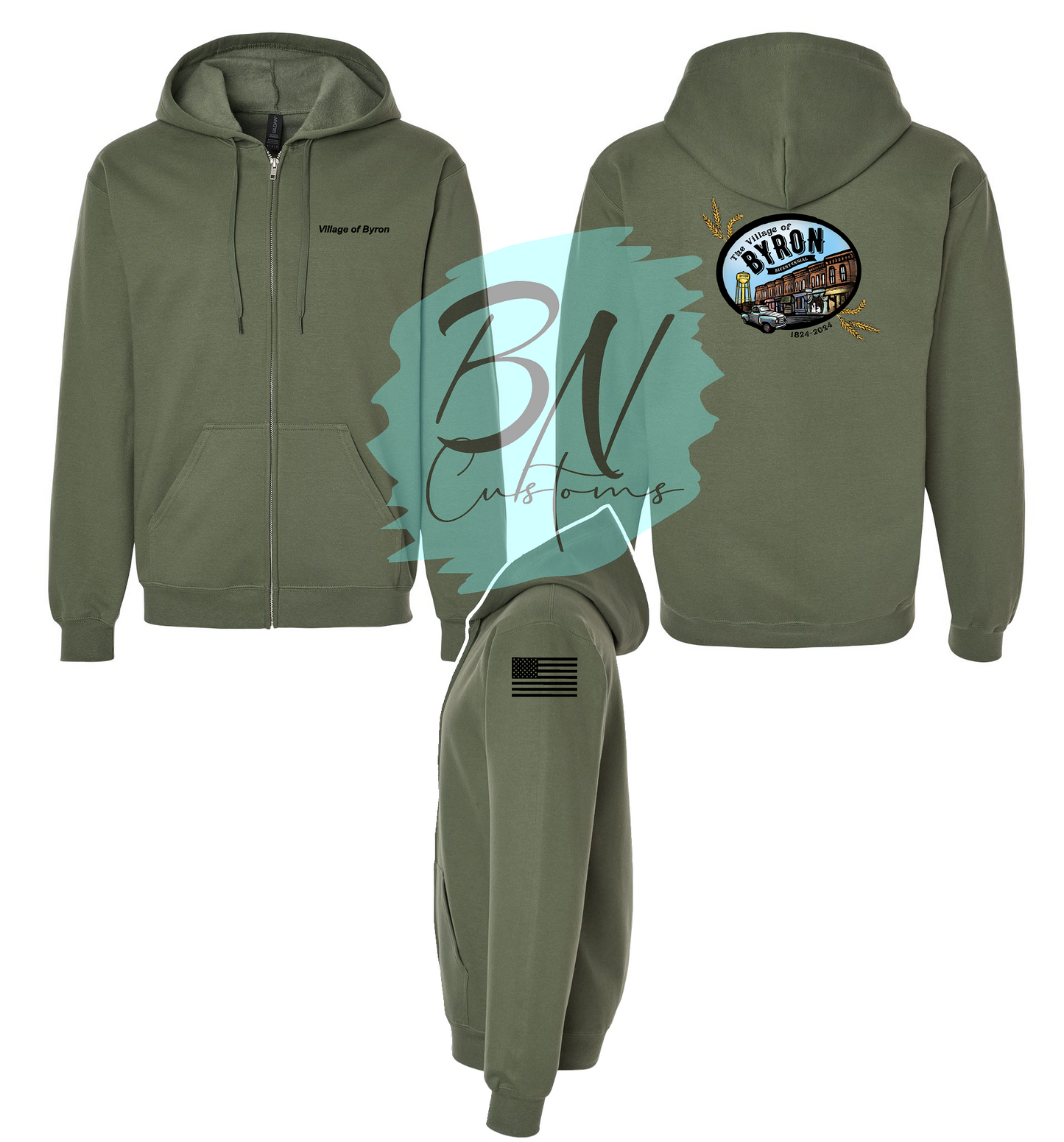 Village of Byron Full Zip Hoodie